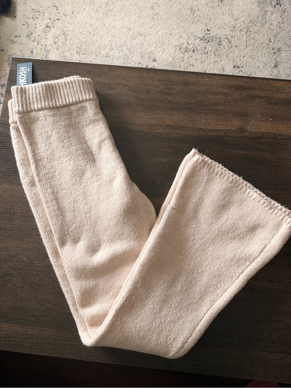 OshKosh B'gosh Light Cream Knit Leggings for Kids